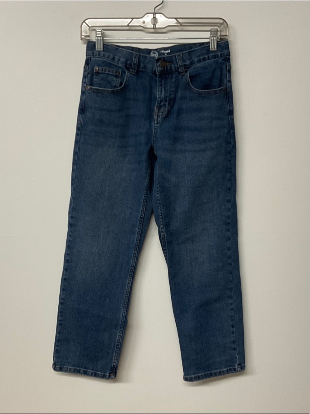 Men's Dark Blue Straight-Leg Jeans